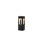 Black aluminum bollard landscape light, additional product view