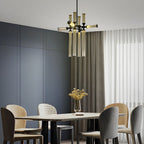 Spliced glass tube chandelier, second product view