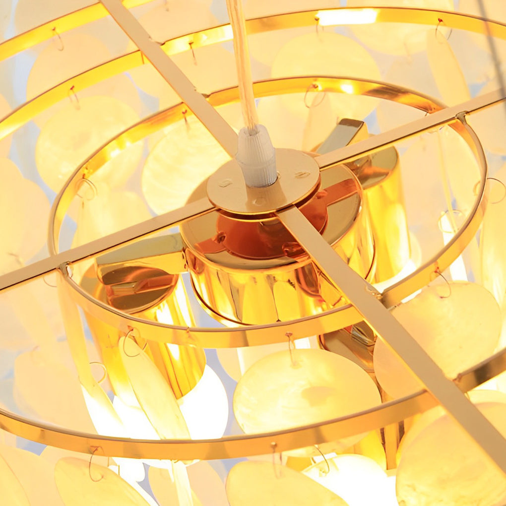 Nordic shell disc chandelier, supplementary catalogue product view