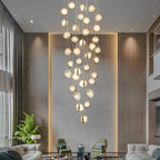 Cascading crystal globe cluster chandelier, fifth product view