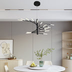 Iron and acrylic spiral sputnik chandelier, third product view
