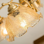 Vintage copper cracked glass chandelier, tenth product view