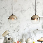 Single glass globe pendant light, main product view