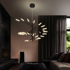 Iron and acrylic spiral sputnik chandelier, fifth product view
