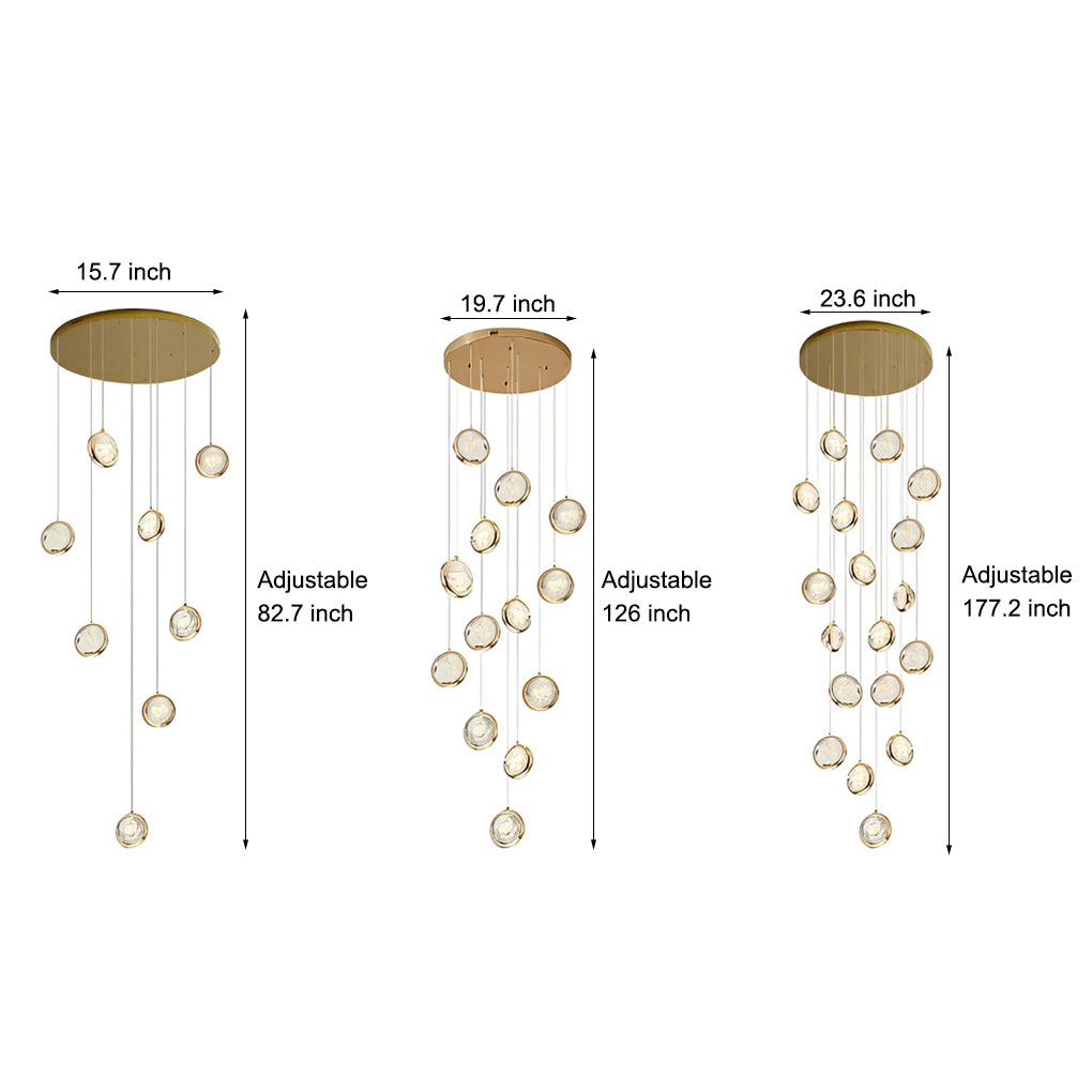 Cascading crystal globe cluster chandelier, seventh product view