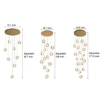 Cascading crystal globe cluster chandelier, seventh product view