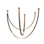 Iron and leather belt staircase pendant light, seventh product view