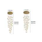 Cascading crystal globe cluster chandelier, eighth product view