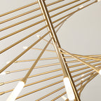 Iron and acrylic spiral sputnik chandelier, seventh product view
