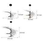 Iron and acrylic spiral sputnik chandelier, eighth product view