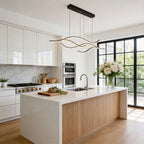 Wavy linear LED pendant chandelier, second product view