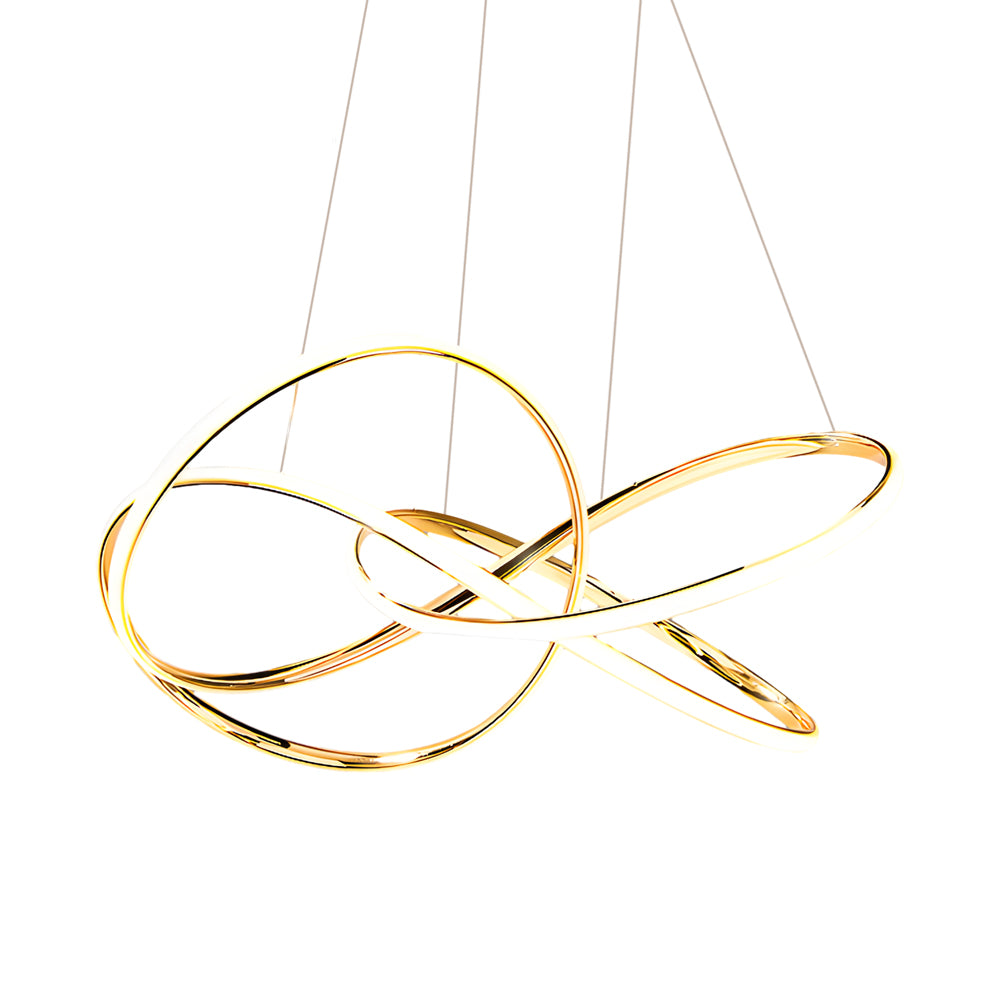 Curved ring LED chandelier, sixth product view