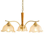 Vintage copper cracked glass chandelier, seventh product view