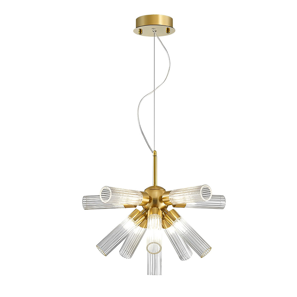 Copper acrylic tube sputnik chandelier, sixth product view