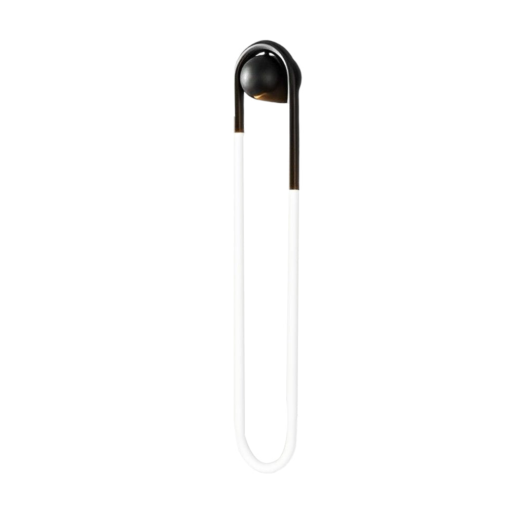 Copper wall sconce lit, alternative view of the fixture
