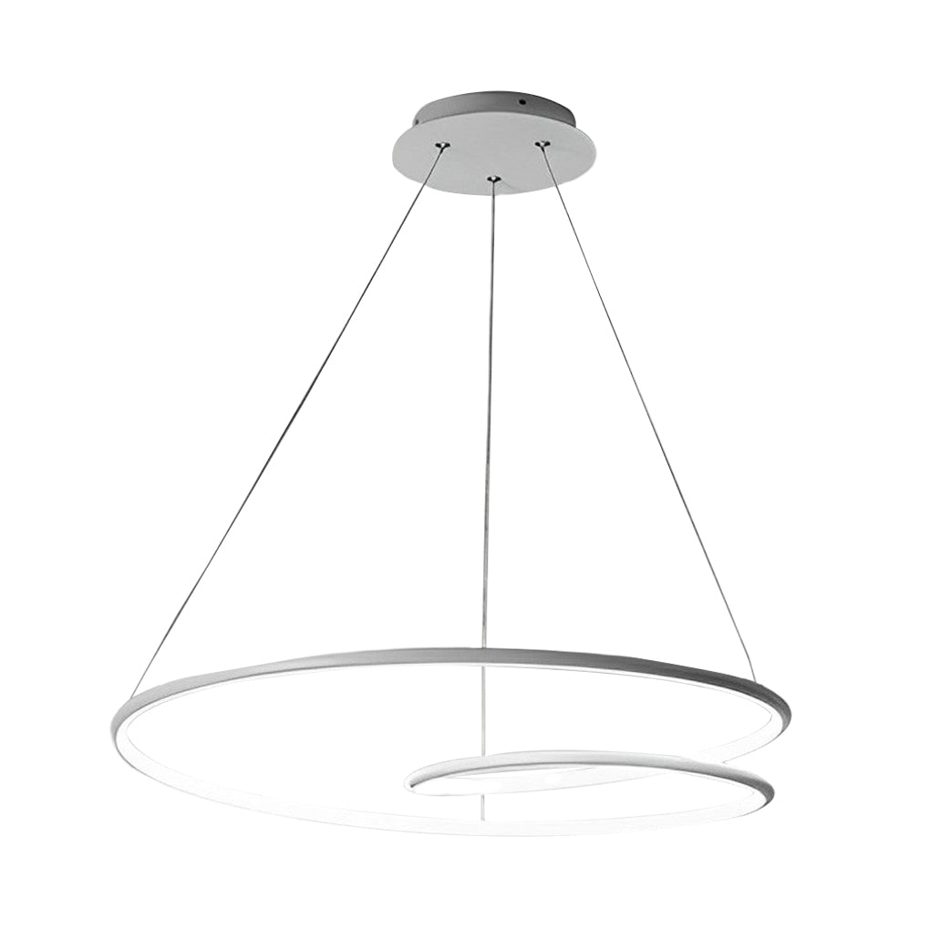 Aluminium interlocking ring pendant chandelier, ninth product view