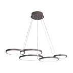 Iron and acrylic multi-ring chandelier, eighth product view
