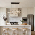 Wavy metal LED pendant light, fourth product view