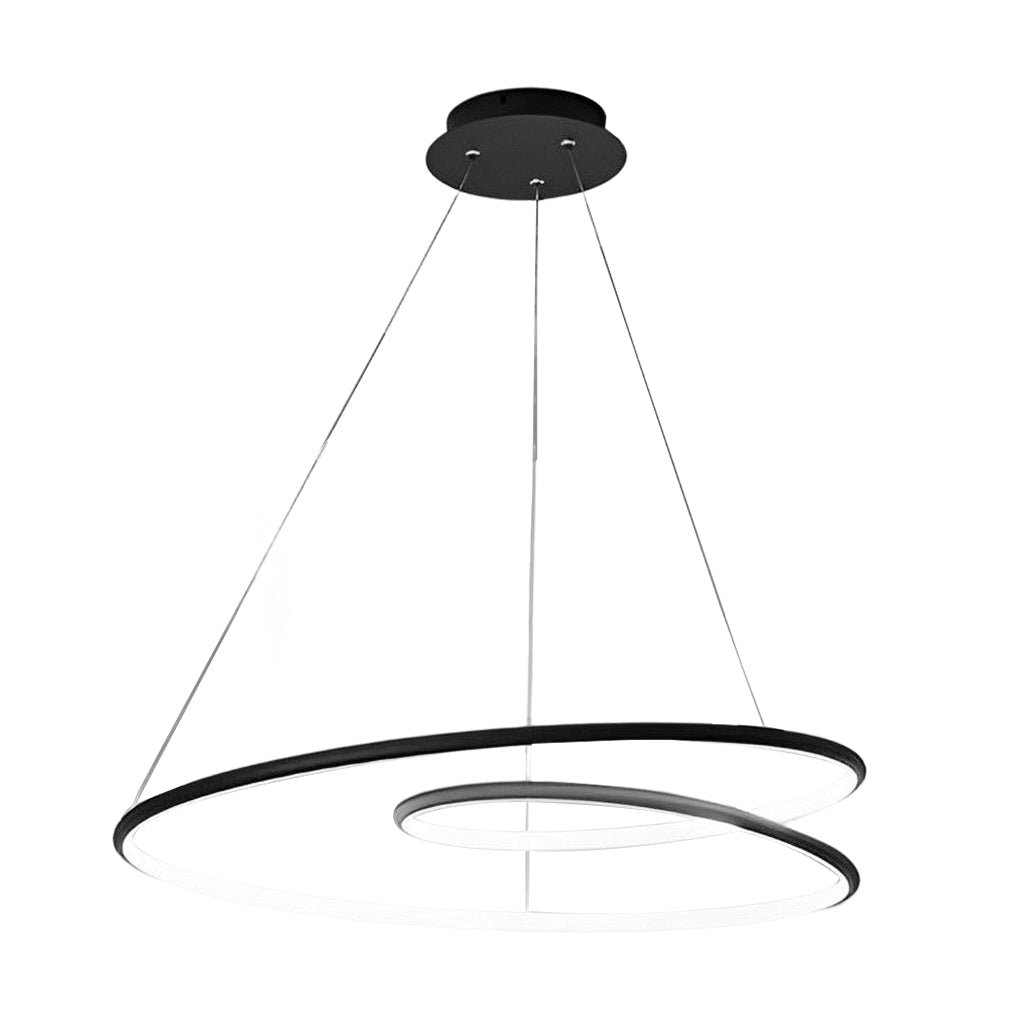 Aluminium interlocking ring pendant chandelier, tenth product view