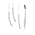 Black iron bamboo knot staircase chandelier, sixth product view