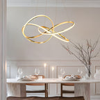 Curved ring LED chandelier, main product view