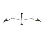 Black swing arm duckbill chandelier, fifth product view