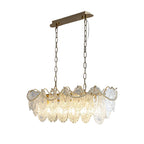 Electroplated metal and glass tiered French chandelier, ninth view