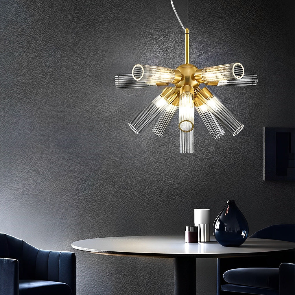 Copper acrylic tube sputnik chandelier, second product view