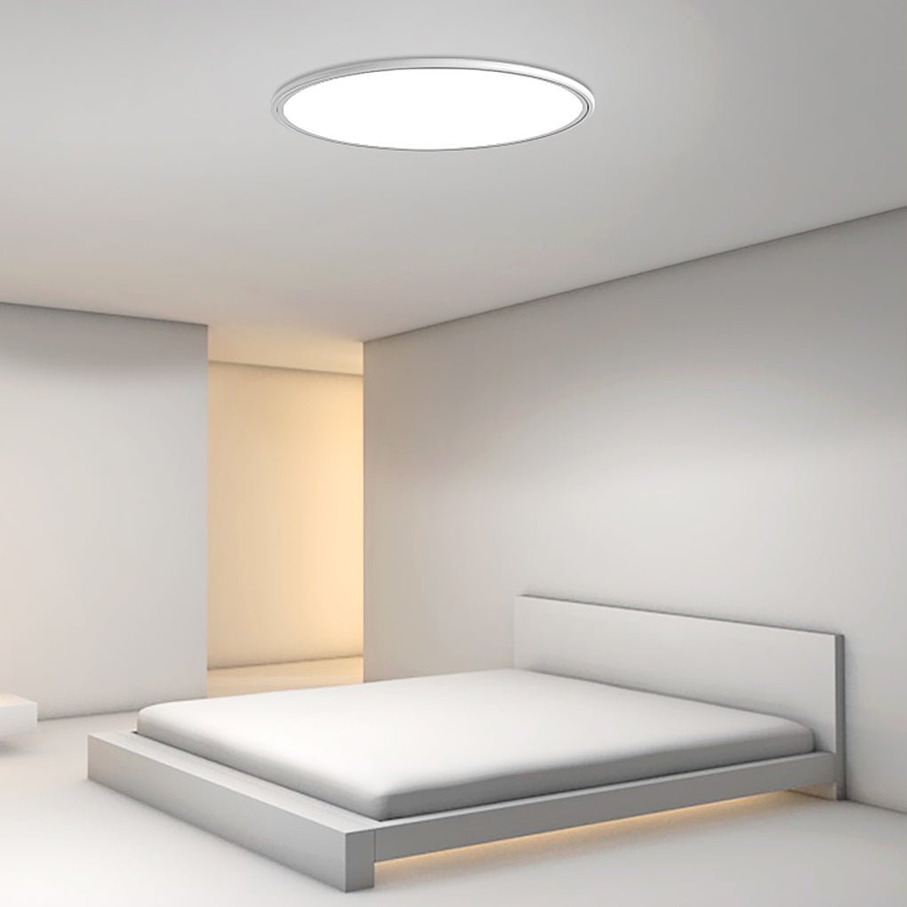Round LED Ceiling Light, Ultra-Thin Recessed Aluminum Flush Fixture for Living Room and Office, 72W with Dimmable Option