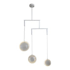 White acrylic ring LED focus chandelier, eighth product view
