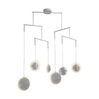 White acrylic ring LED focus chandelier, seventh product view