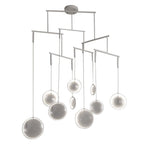 White acrylic ring LED focus chandelier, ninth product view