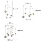 White acrylic ring LED focus chandelier, sixth product view