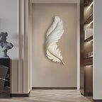 Illuminated feather wall decor panel, fourth product view