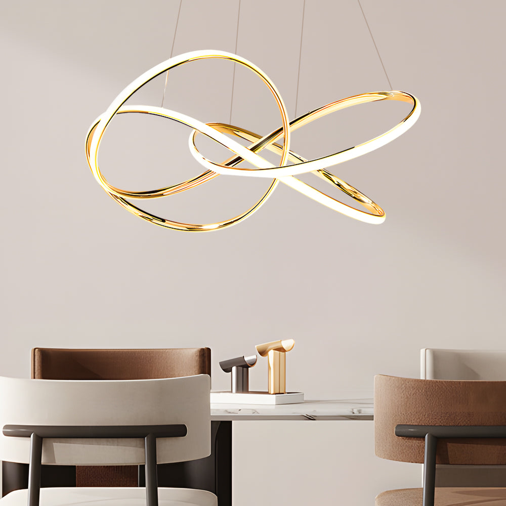 Curved ring LED chandelier, second product view