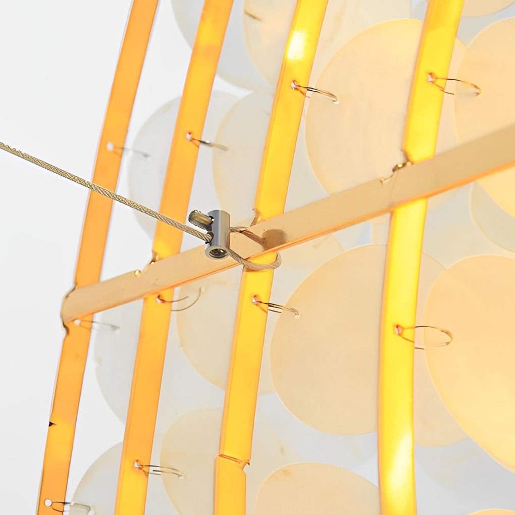 Shell chandelier shown in a final alternative product view