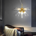 Copper acrylic tube sputnik chandelier, main product view