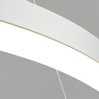 White iron concentric ring chandelier, eighth product view