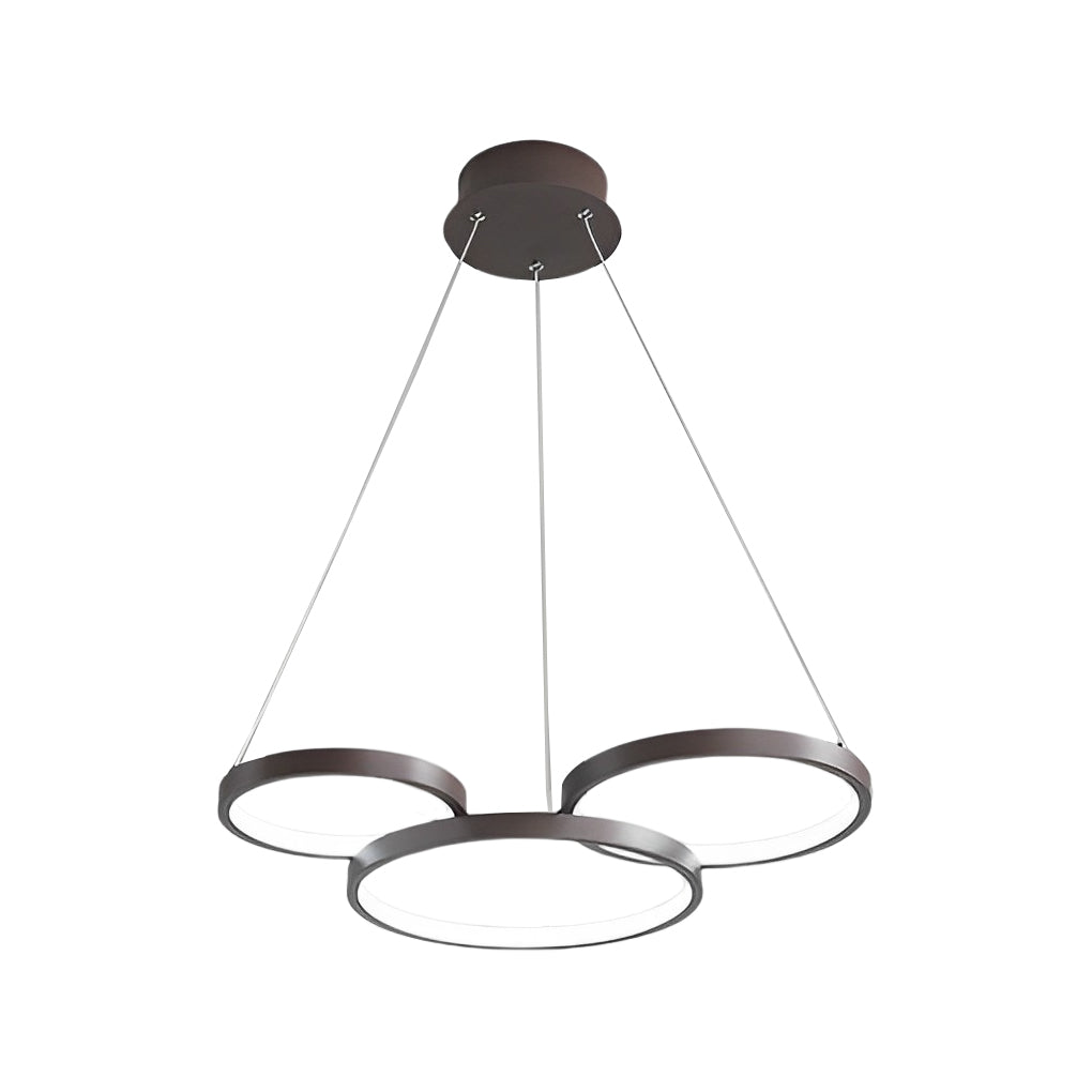 Iron and acrylic multi-ring chandelier, tenth product view