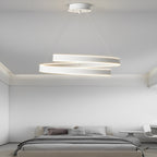 Rotating ring ceiling light shown in a side product view