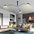 Black swing arm duckbill chandelier, second product view