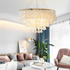 Coastal shell chandelier shown in an alternative product view