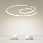 Aluminium interlocking ring pendant chandelier, third product view