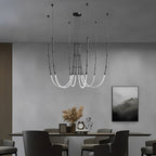 Black iron bamboo knot staircase chandelier, fourth product view