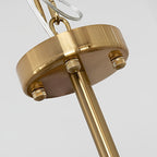 Glass chandelier with copper frame, additional catalogue view