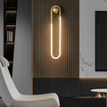 Copper minimalist LED wall sconce, main product view