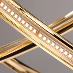 Curved ring LED chandelier, fourth product view