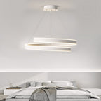 White ring chandelier shown from another product angle