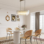 Electroplated metal and glass tiered French chandelier, fourth view