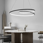 Aluminium interlocking ring pendant chandelier, second product view